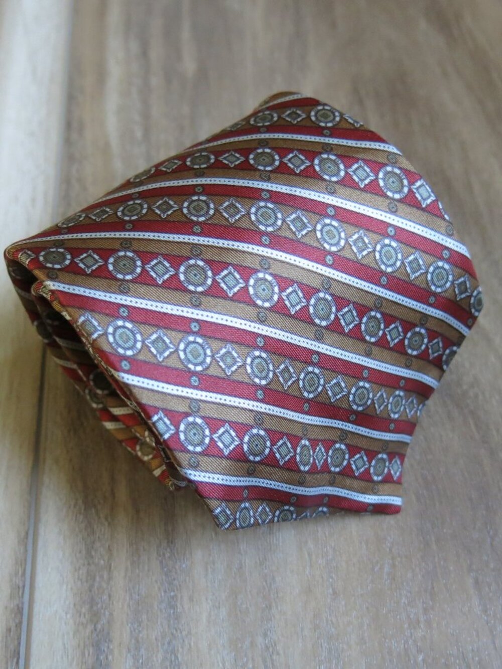 Yves Saint Laurent Multi Color Stripe 100% Silk Neck Tie